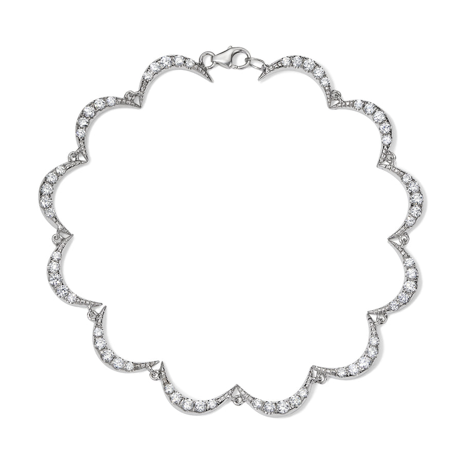 Crescent Gold Diamond Bracelet
