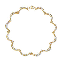 Crescent Diamond Bracelet, Yellow Gold