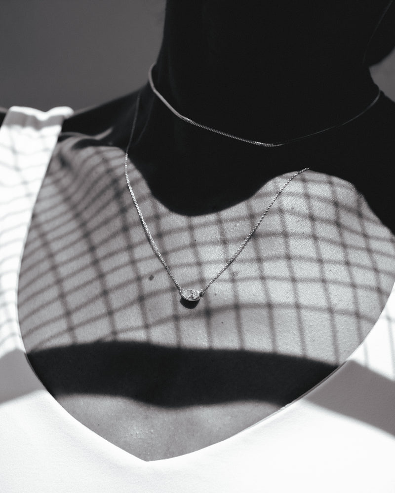 Pear Diamond Bezel Pendant