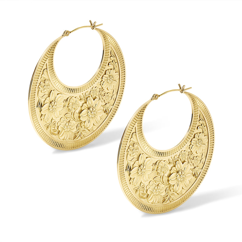 Sabra Qamar Gold Boba Hoop Earrings