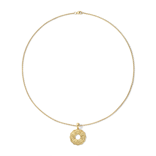 Sabra Coin Gold Pendant Necklace