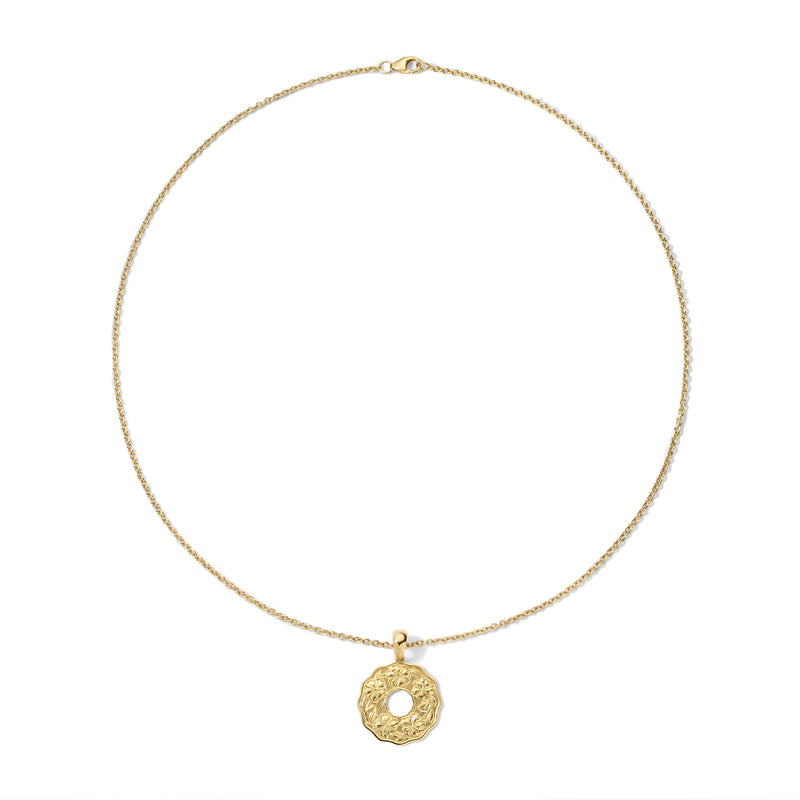 Sabra Coin Gold Pendant Necklace