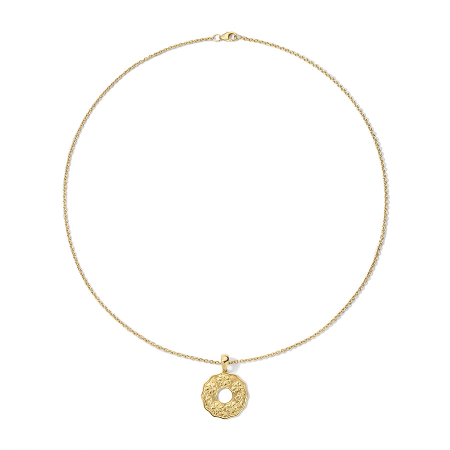 Sabra Coin Gold Pendant Necklace