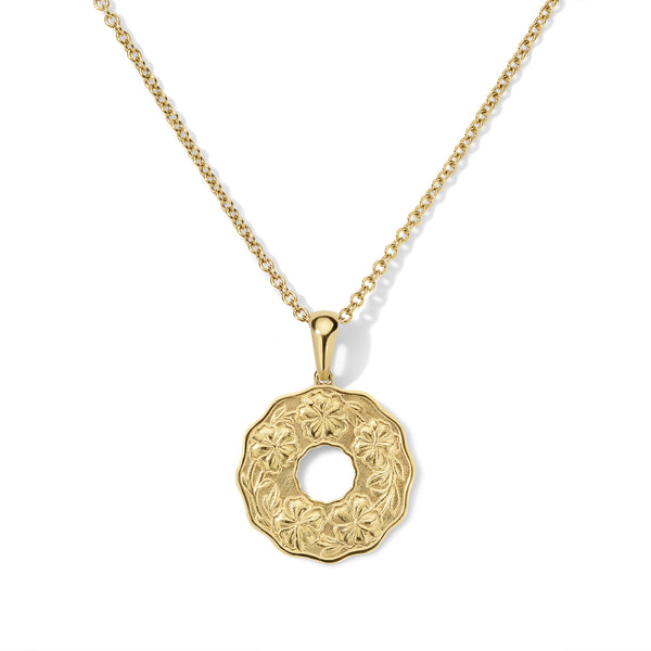 Sabra Coin Gold Pendant Necklace