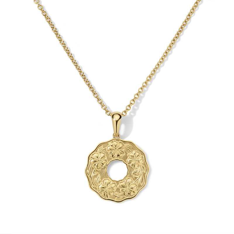 Sabra Coin Gold Pendant Necklace