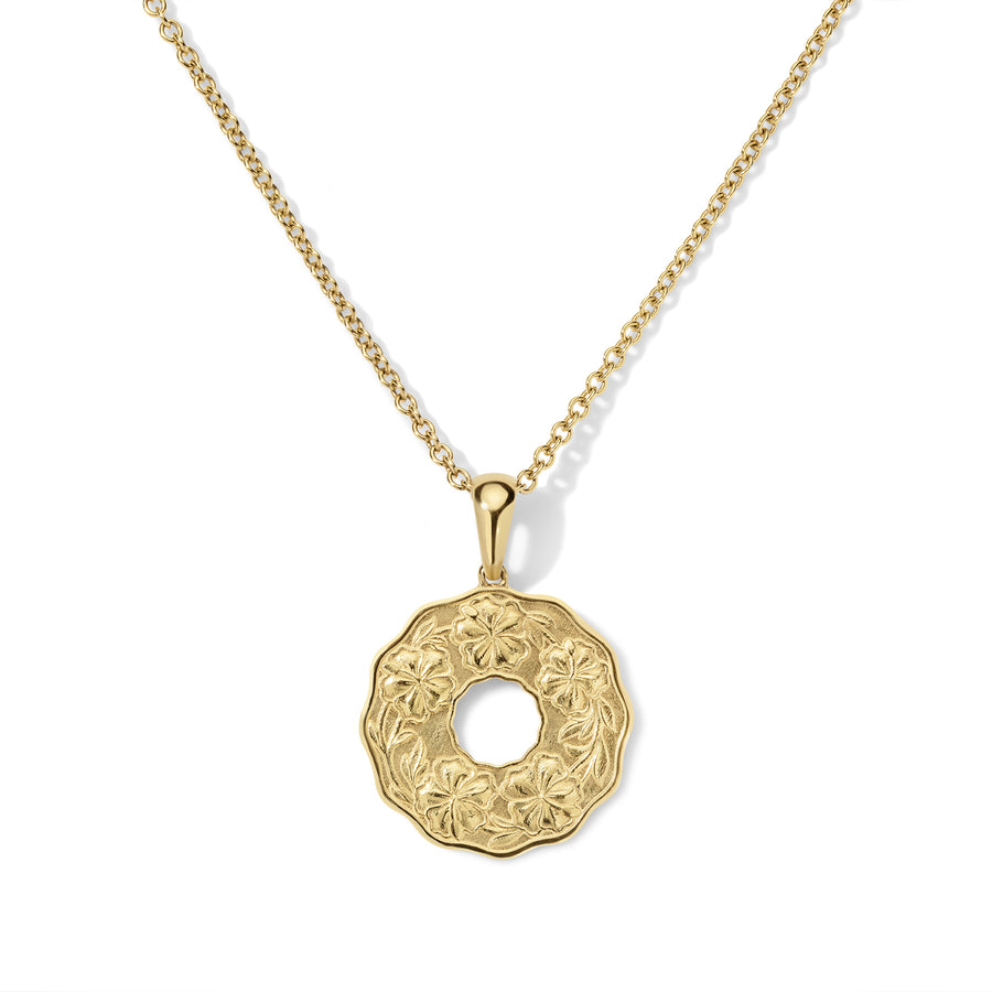 Sabra Coin Gold Pendant Necklace