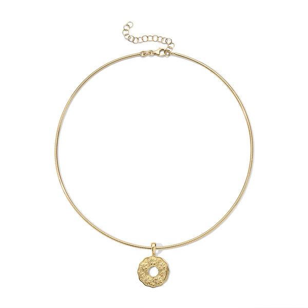 Sabra Coin Omega Gold Chain Necklace