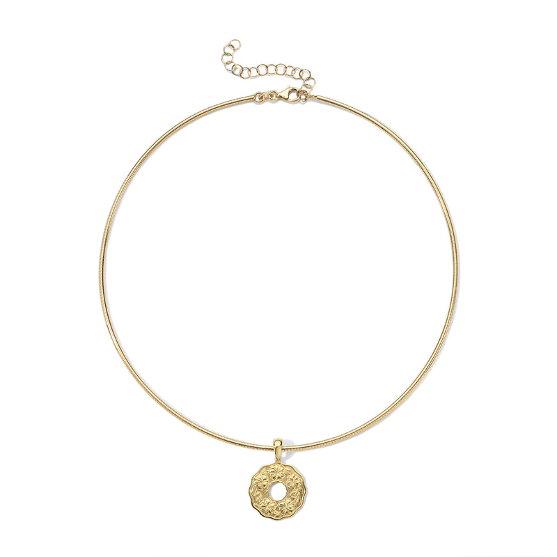 Sabra Coin Omega Gold Chain Necklace