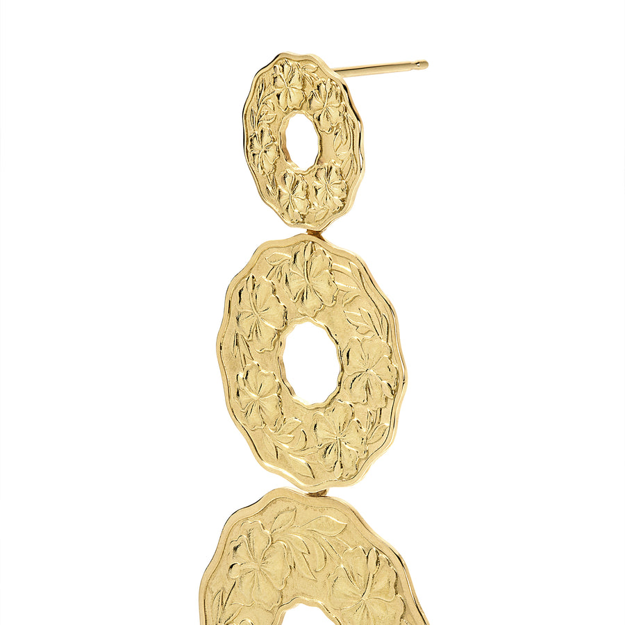 Sabra Coin Drop Gold Earrings