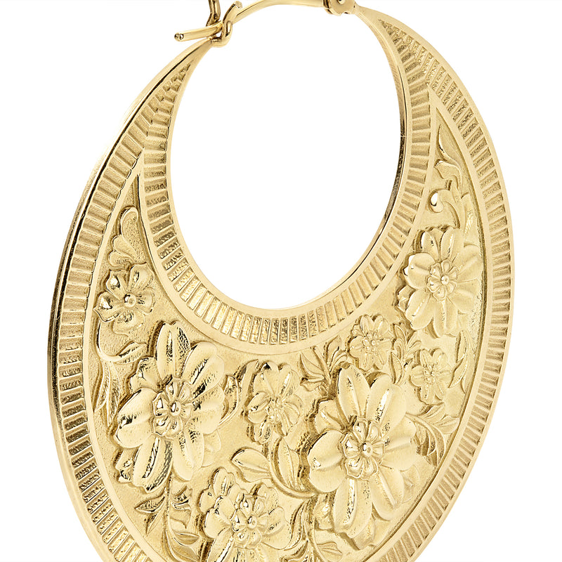 Sabra Qamar Gold Boba Hoop Earrings
