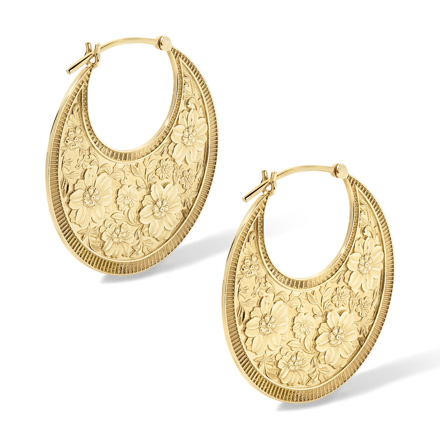 Sabra Qamar Gold Boba Hoop Earrings