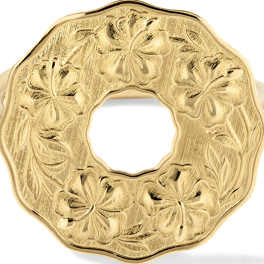 Sabra Coin Gold Ring