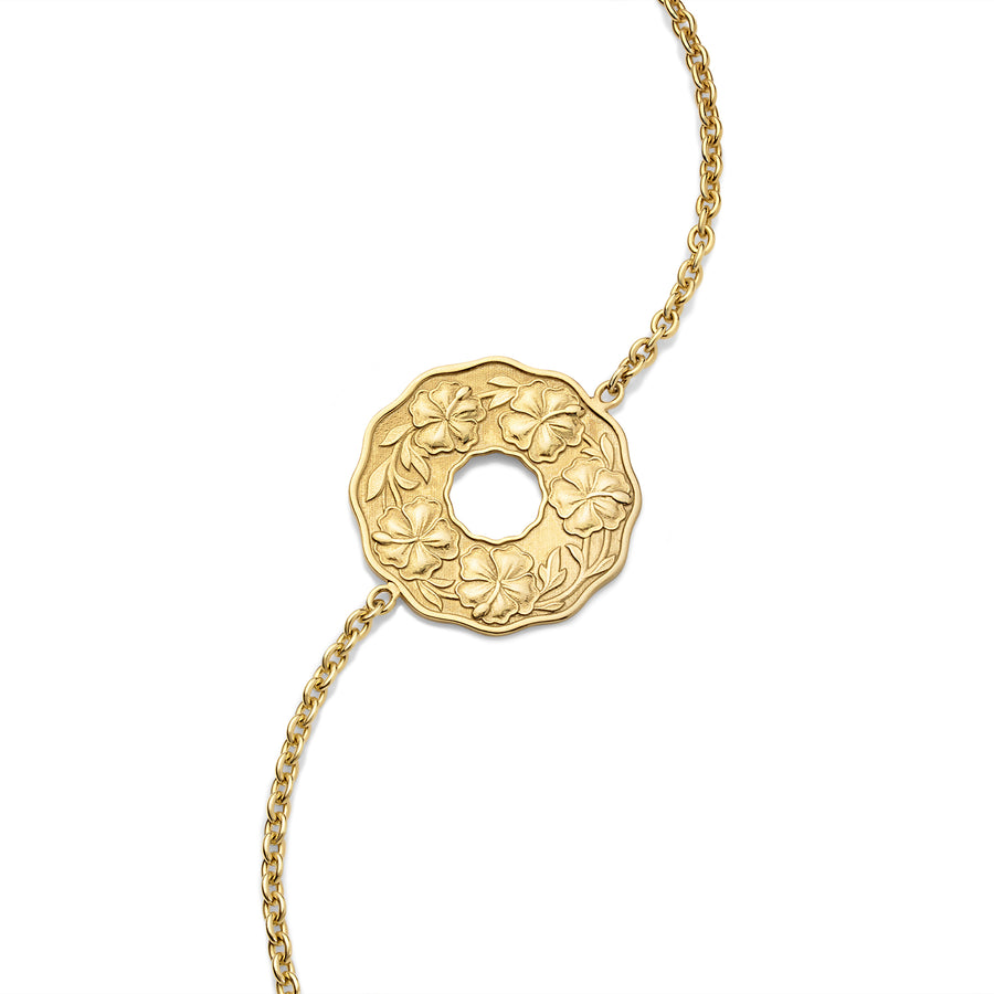 Sabra Single Coin Gold Bracelet