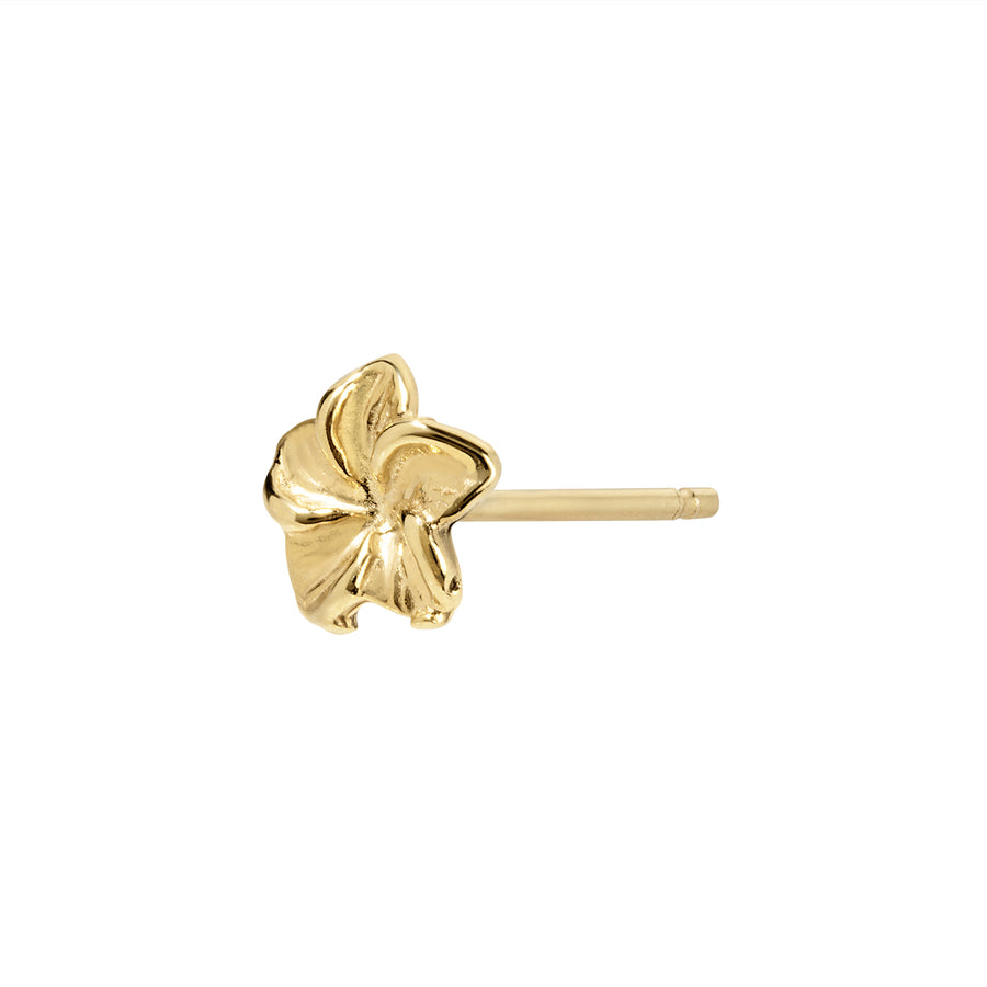 Sabra Hibiscus Gold Drop Earrings