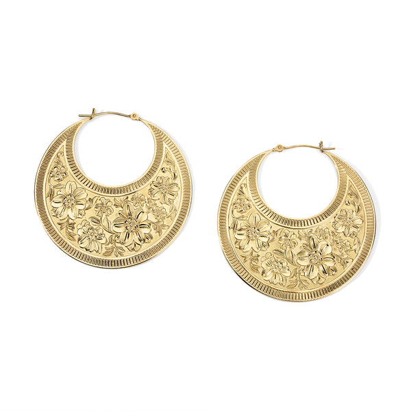 Sabra Qamar Gold Boba Hoop Earrings
