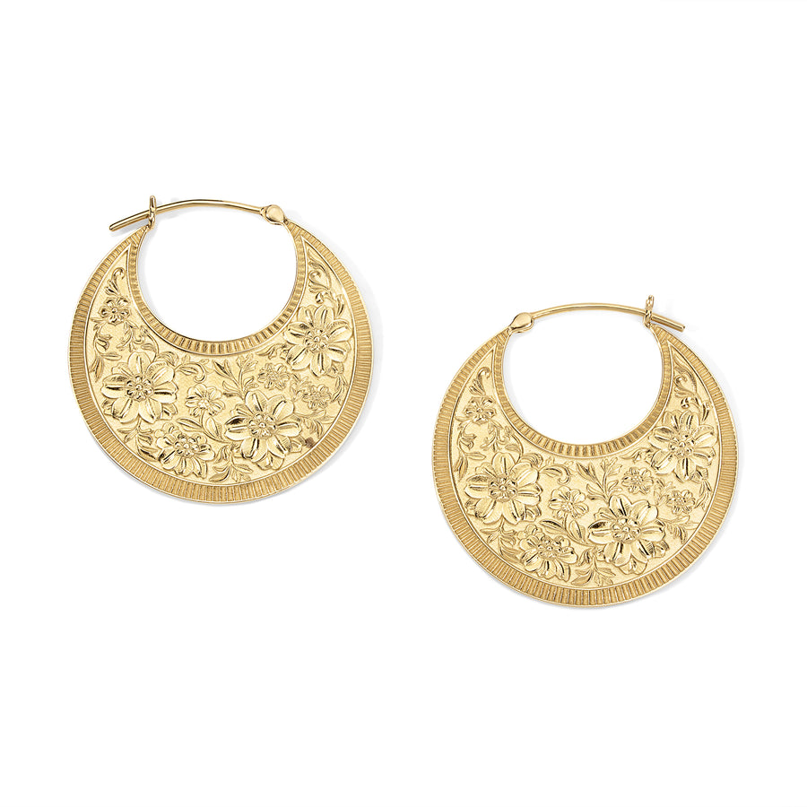Sabra Qamar Gold Boba Hoop Earrings