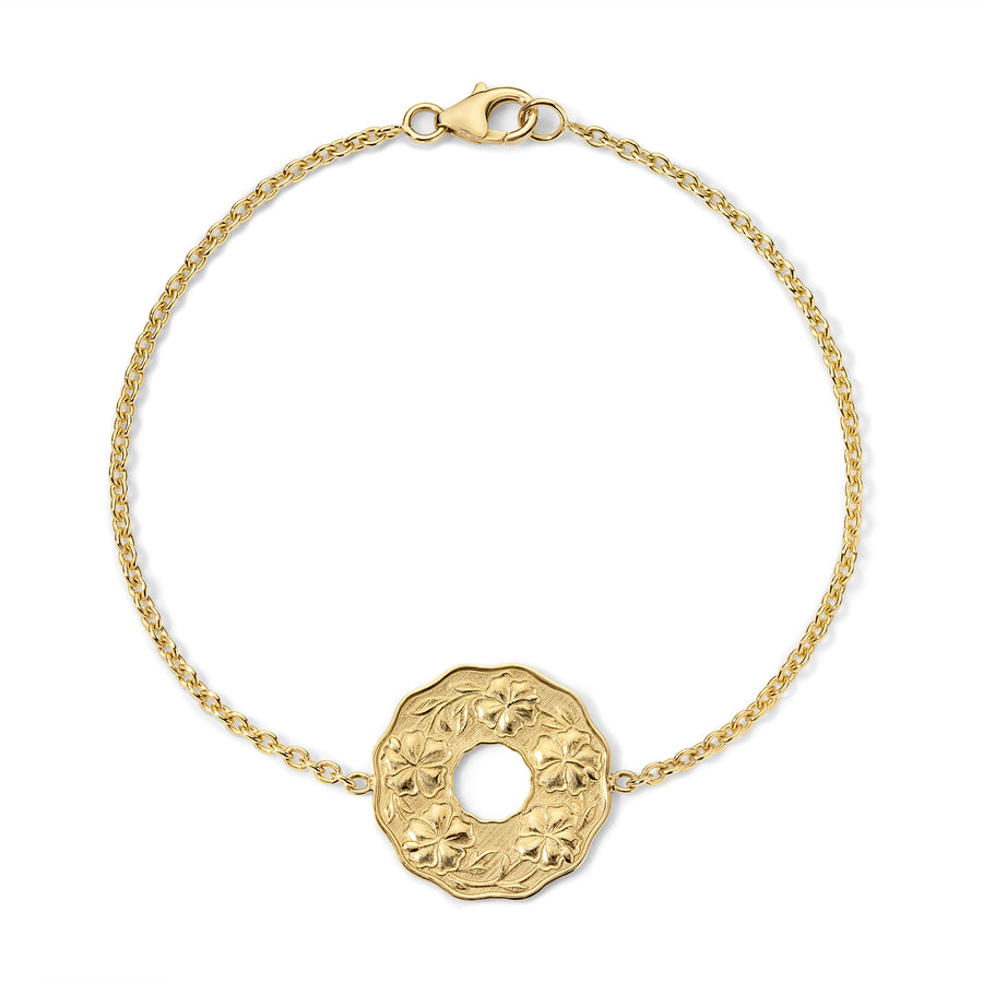 Sabra Single Coin Gold Bracelet