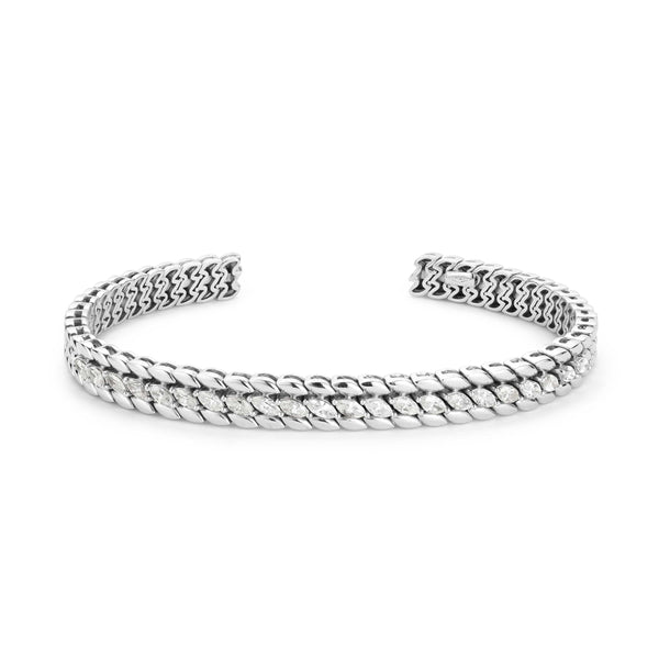 Luna Gold Diamond Flex Bangle Bracelet