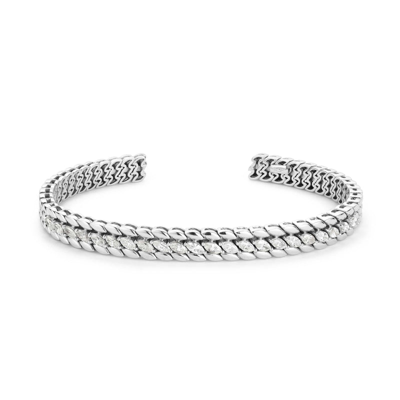 Luna Gold Diamond Flex Bangle Bracelet