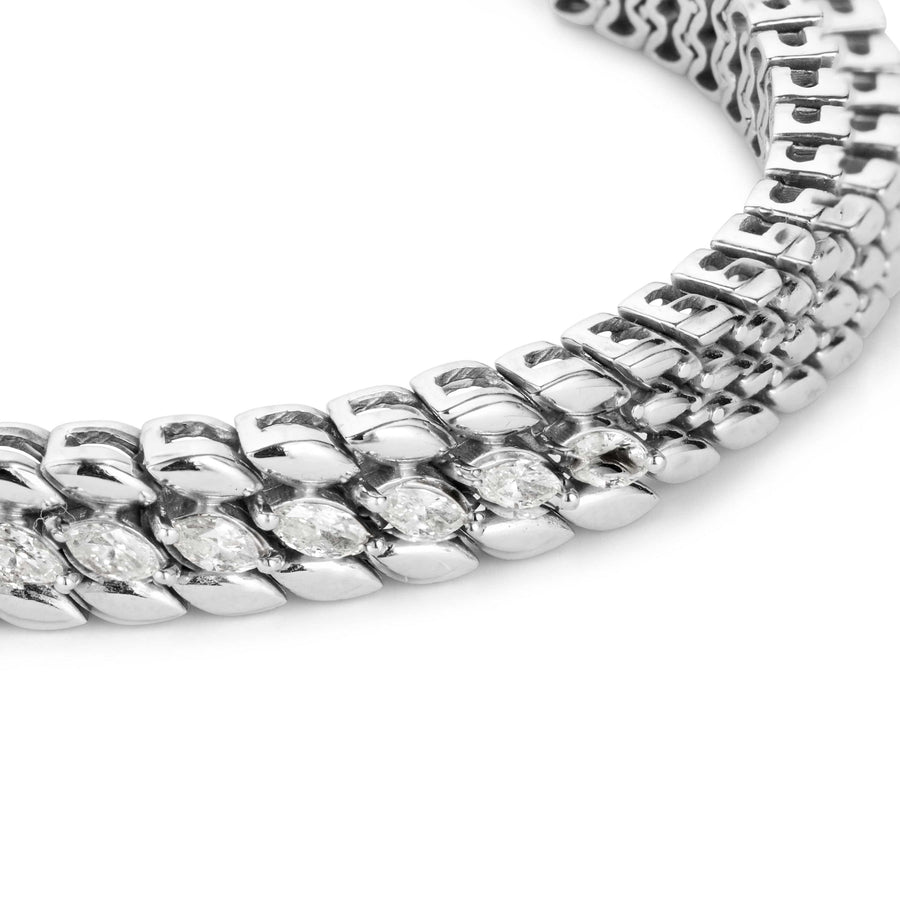 Luna Gold Diamond Flex Bangle Bracelet