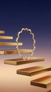 Crescent Diamond Bracelet, Yellow Gold