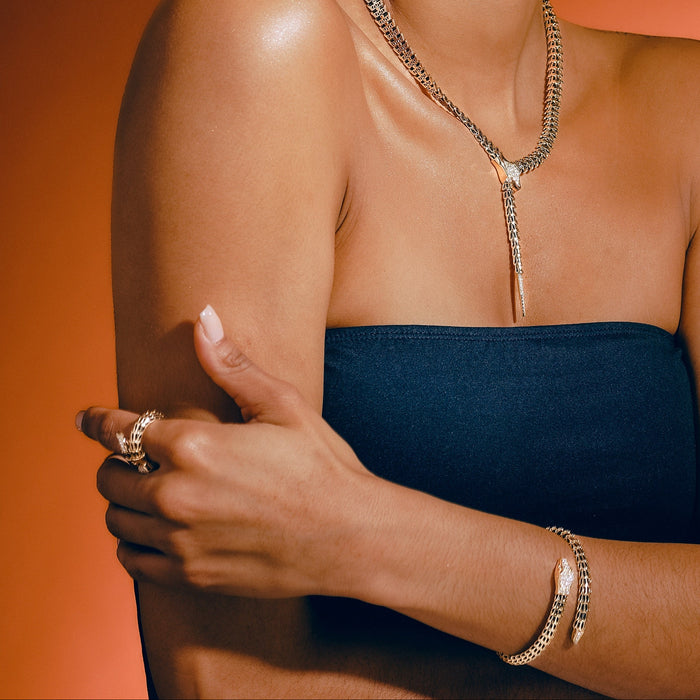 Yilan Diamond Pavé Onyx Single Wrap Ring