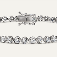 3ct Diamond Tennis Bracelet Cupcake setting
