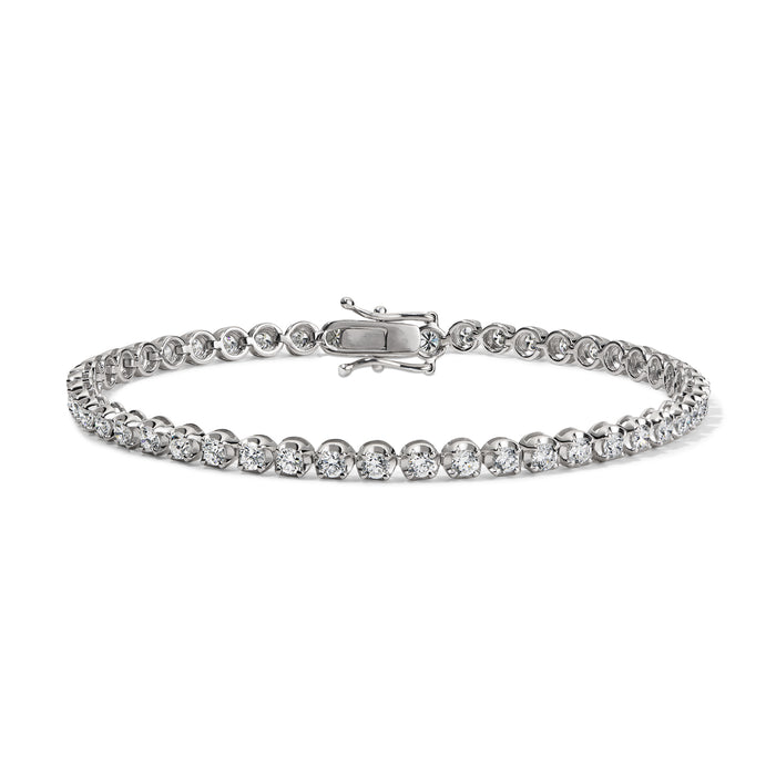 3ct Diamond Tennis Bracelet Cupcake setting