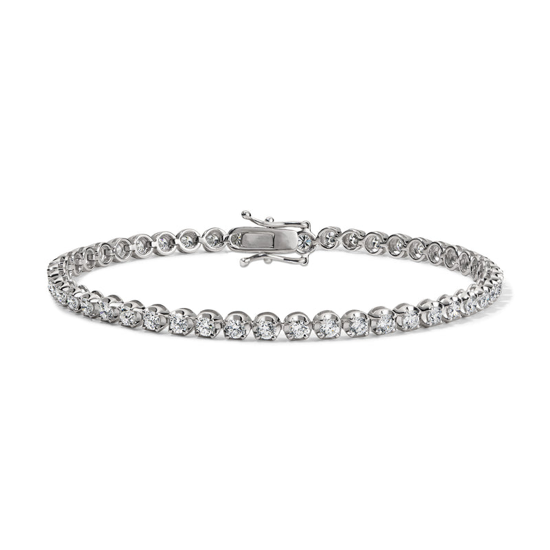 3ct Diamond Tennis Bracelet Cupcake Setting