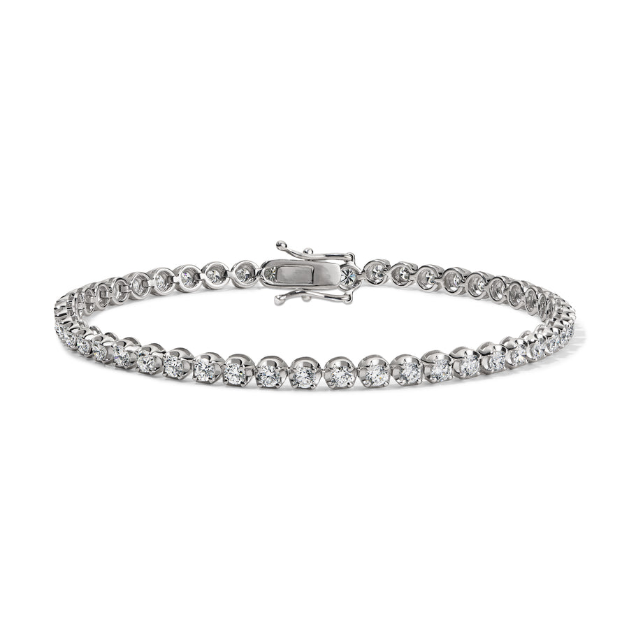 3ct Diamond Tennis Bracelet Cupcake Setting