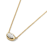 Oval Diamond Bezel Pendant