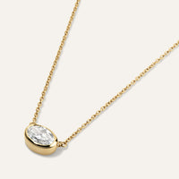 Oval Diamond Bezel Pendant