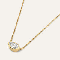 Pear Diamond Bezel Pendant