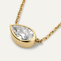 Pear Diamond Bezel Pendant