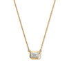 14- Emerald cut Diamond Bezel Pendant