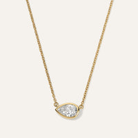Pear Diamond Bezel Pendant