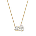 Asscher and Pear Diamond Toi et Moi Pendant